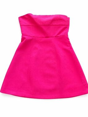TCEC Vibrant Pink Strapless Dress
